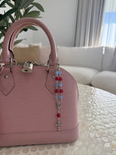 Load image into Gallery viewer, Blue &amp; Red Rosary Bag Charm
