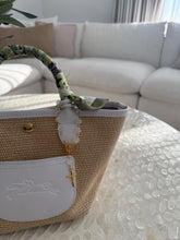 Load image into Gallery viewer, White &amp; Swarovski Rosary Bag Charm
