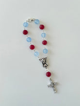 Load image into Gallery viewer, Blue &amp; Red Rosary Bag Charm
