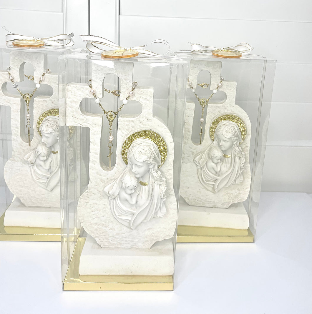 Mary & Jesus + Pocket Rosary - MINIMUM ORDER OF 10 PIECES